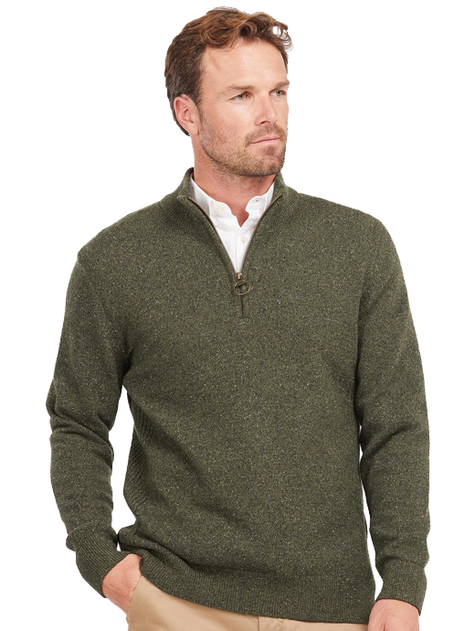 barbour zip neck jumper