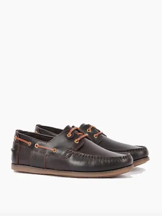 Barbour Men's Capstan Boat Shoes Dark Brown