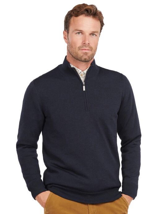 mens half zip jumper navy