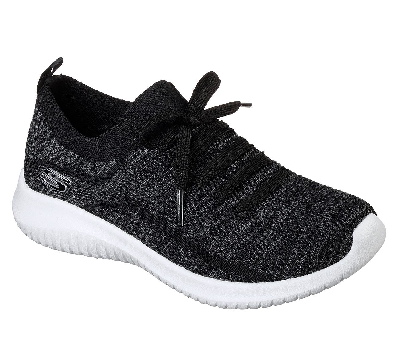 black and grey skechers