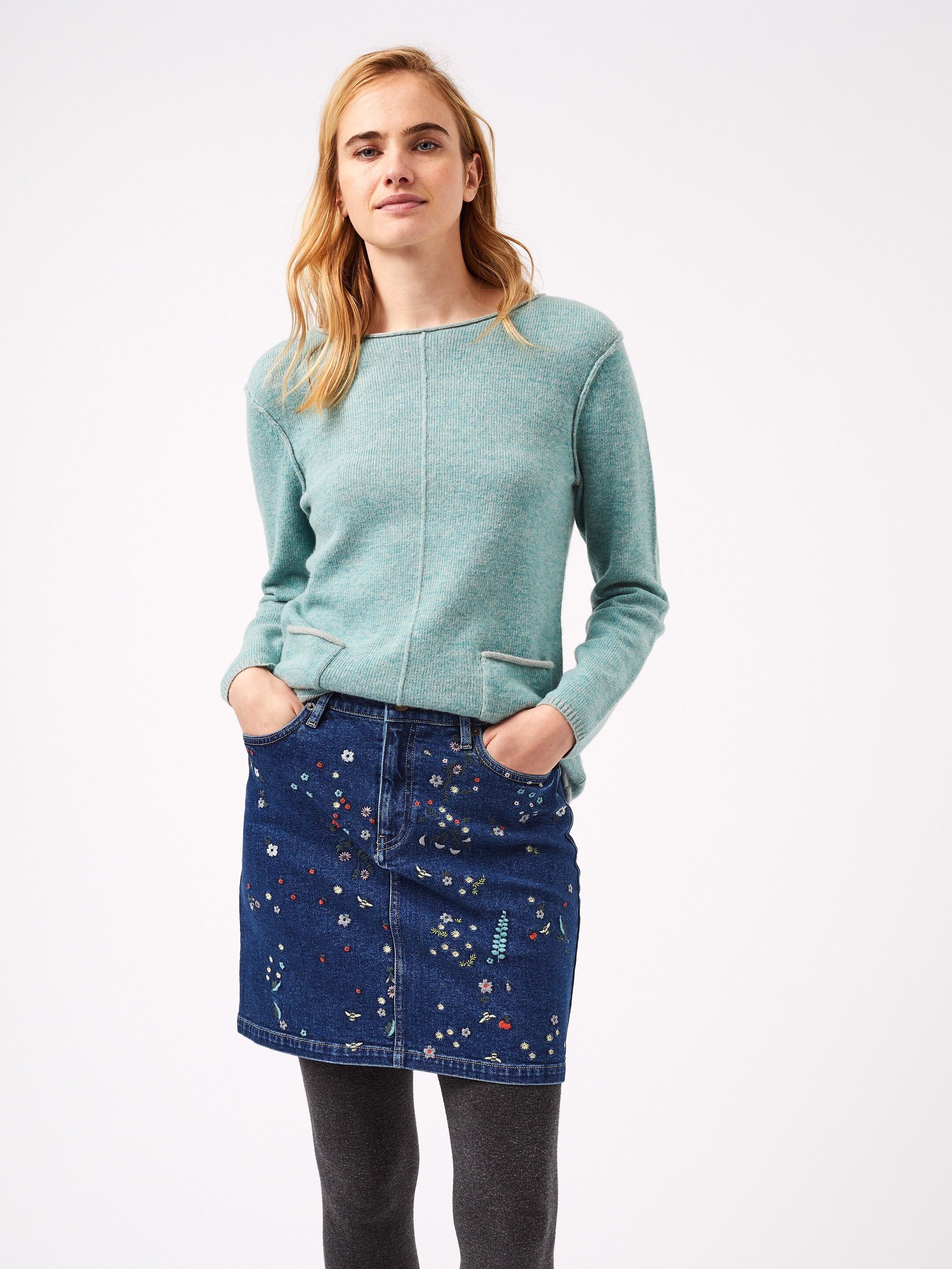 white stuff denim skirt 12