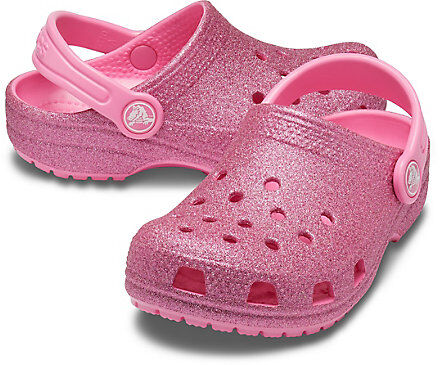 Glitter pink crocs