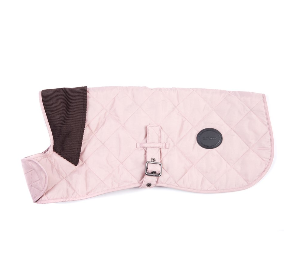Barbour Quilted Dog Coat Pink | Griggs
