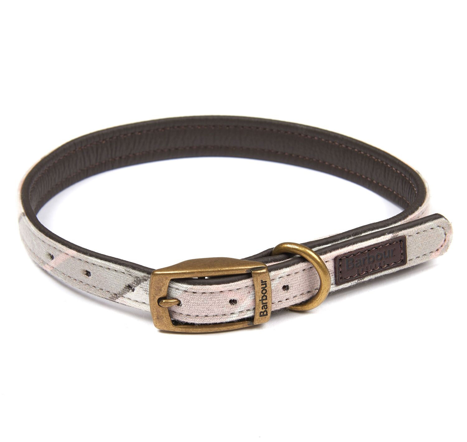 Barbour Tartan Dog Collar Pink Tartan