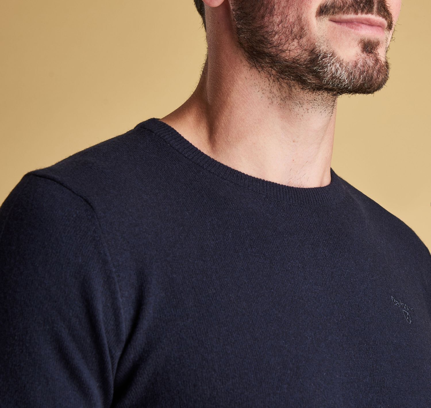 barbour essential lambswool crew neck jumper