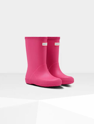 pink infant hunter wellies
