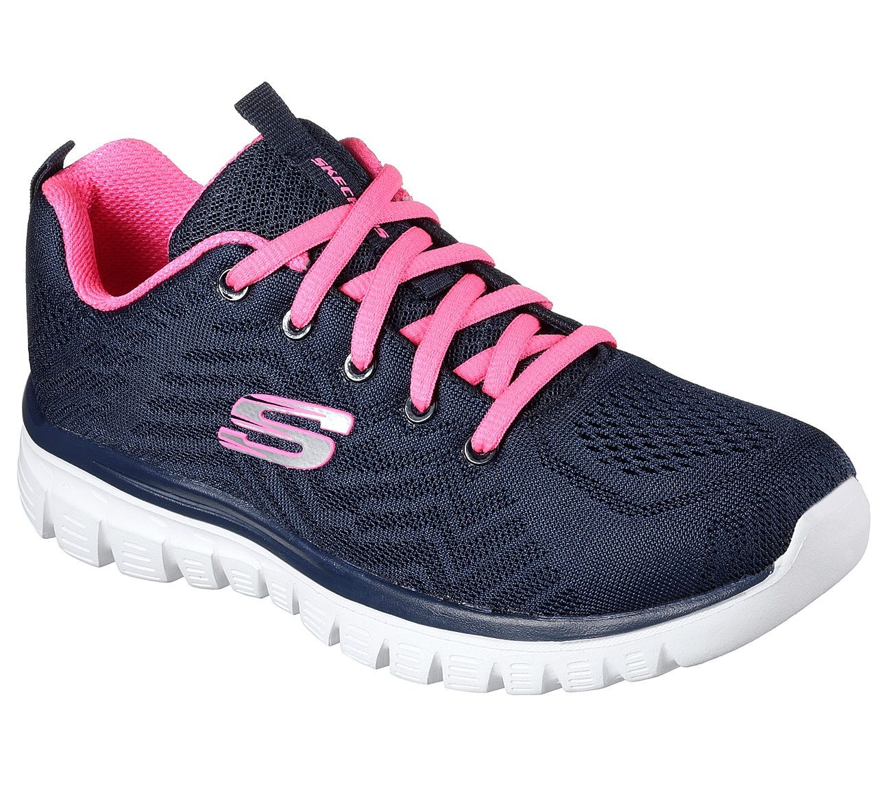 skechers navy hot pink