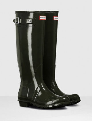 hunter dark olive boots
