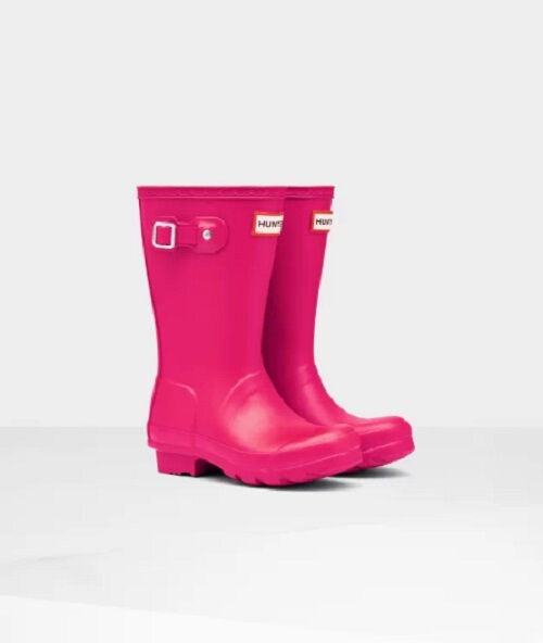 kids pink hunter wellies