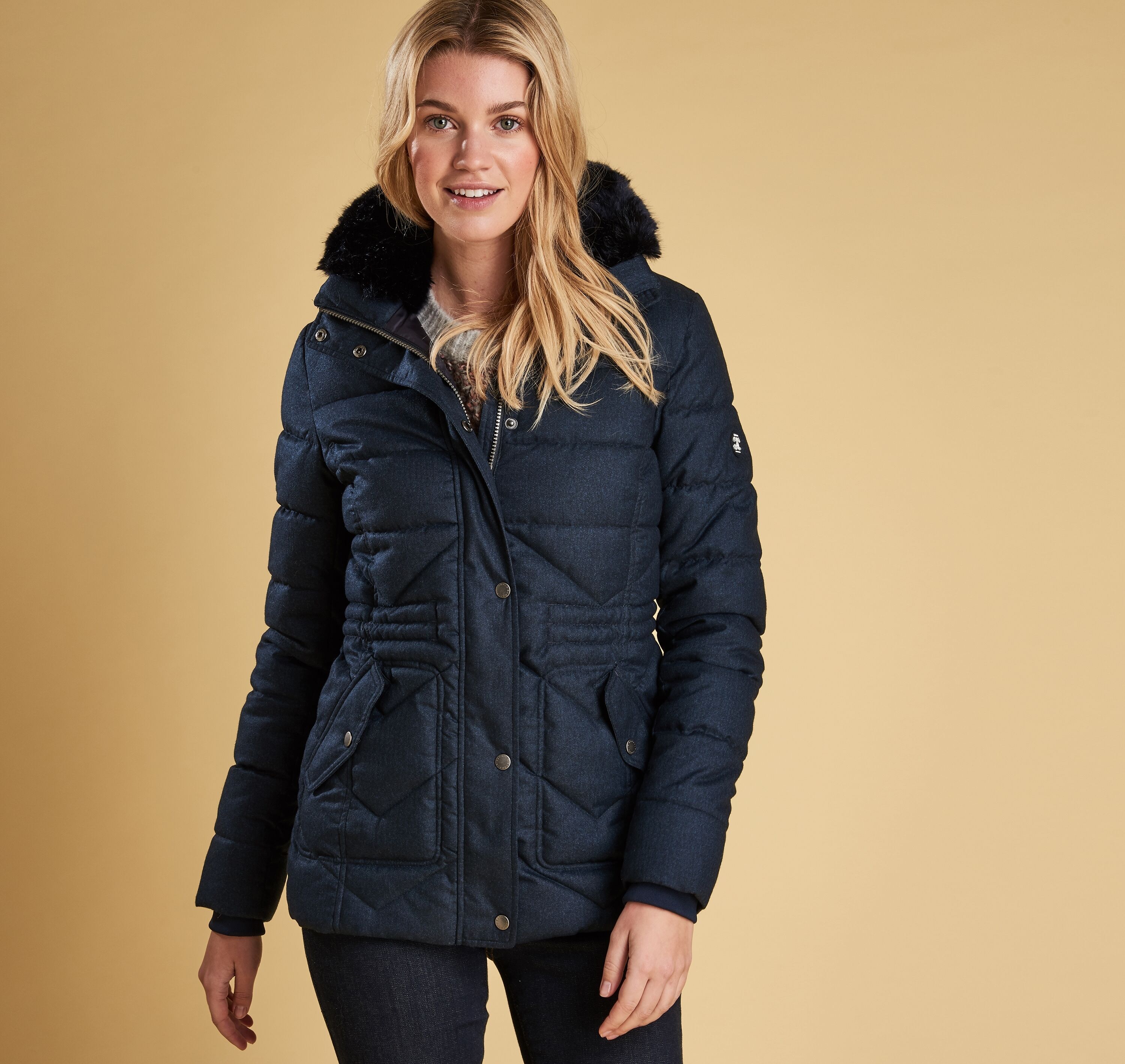 barbour navy quilted jacket womens