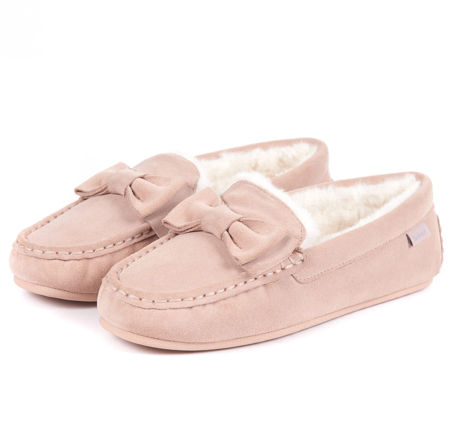 Barbour Sadie Mocassin Slippers Pink 