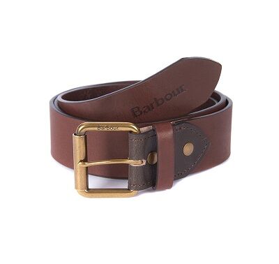 barbour leather belt