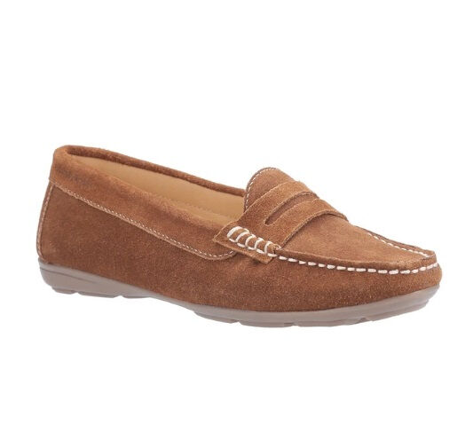 hush puppies tan loafers