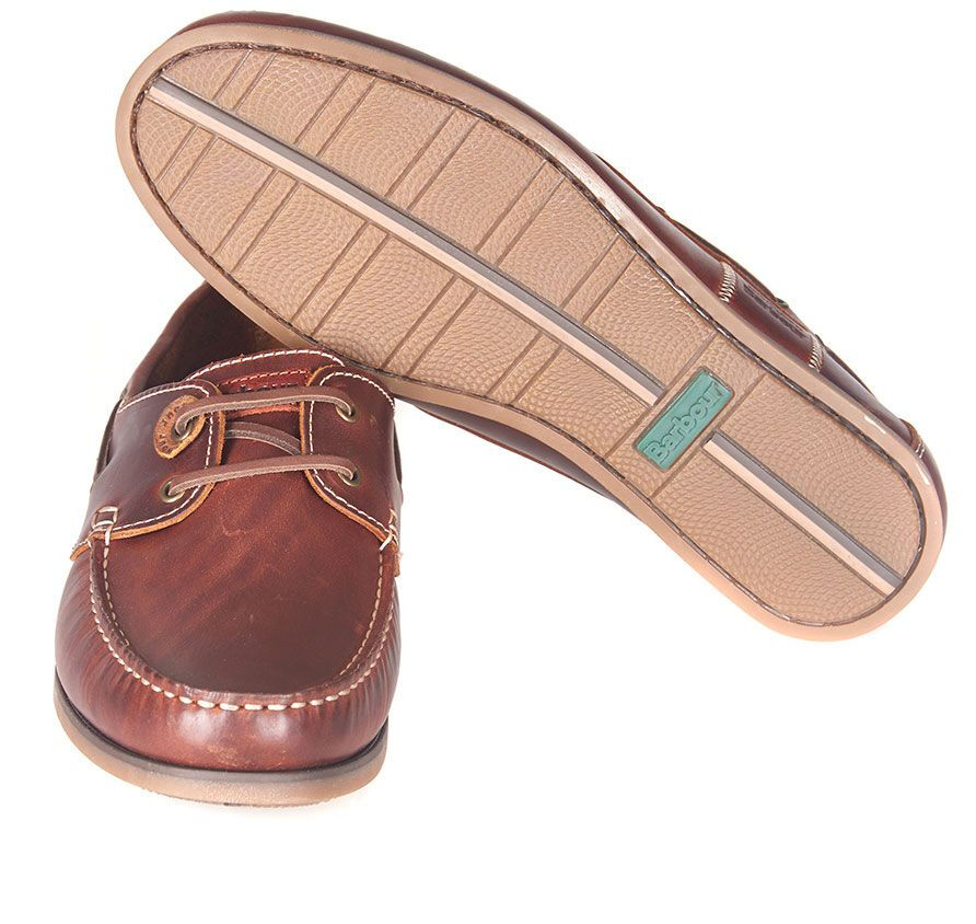 barbour capstan boat shoes mahogany