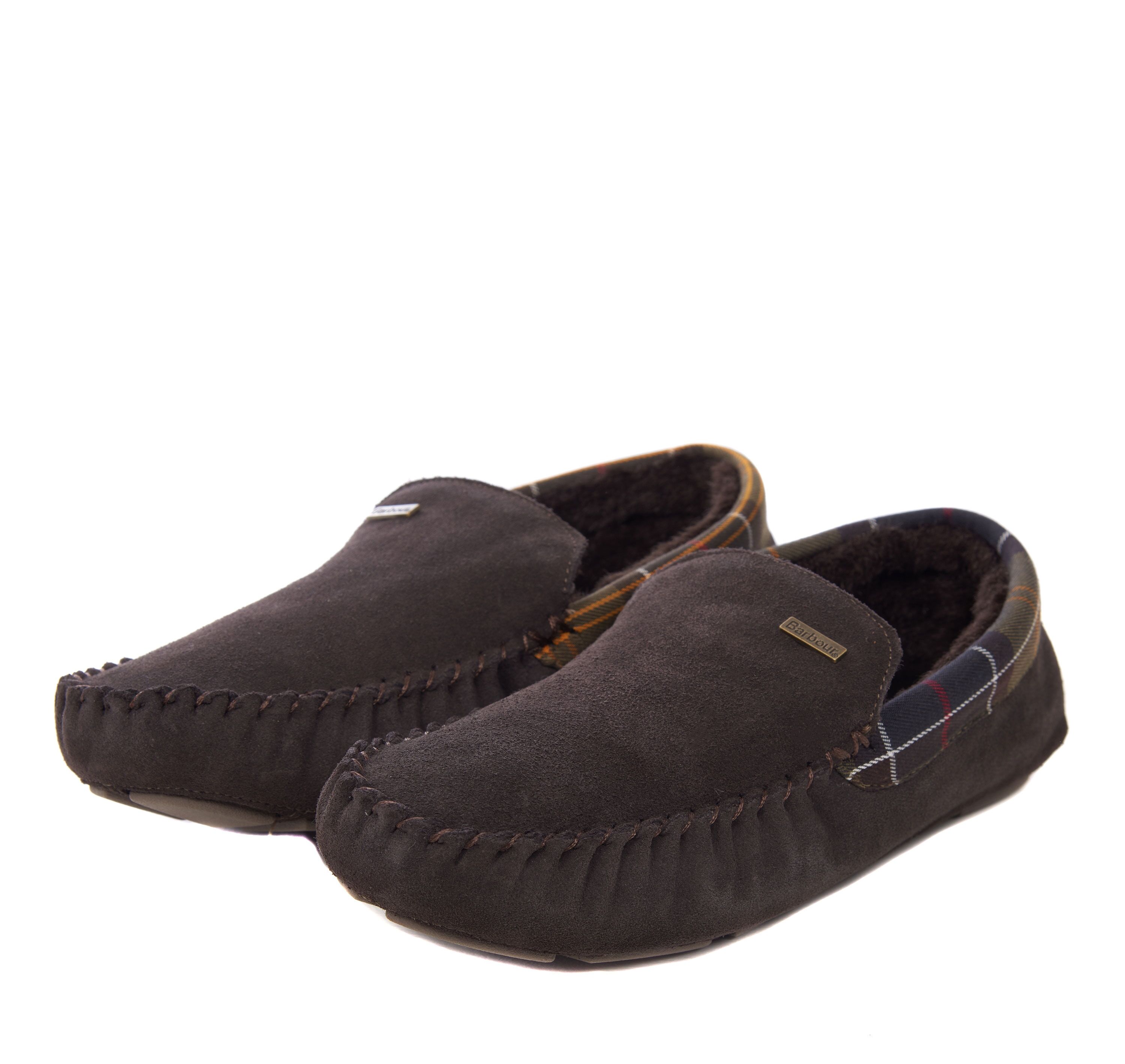 barbour leather slippers