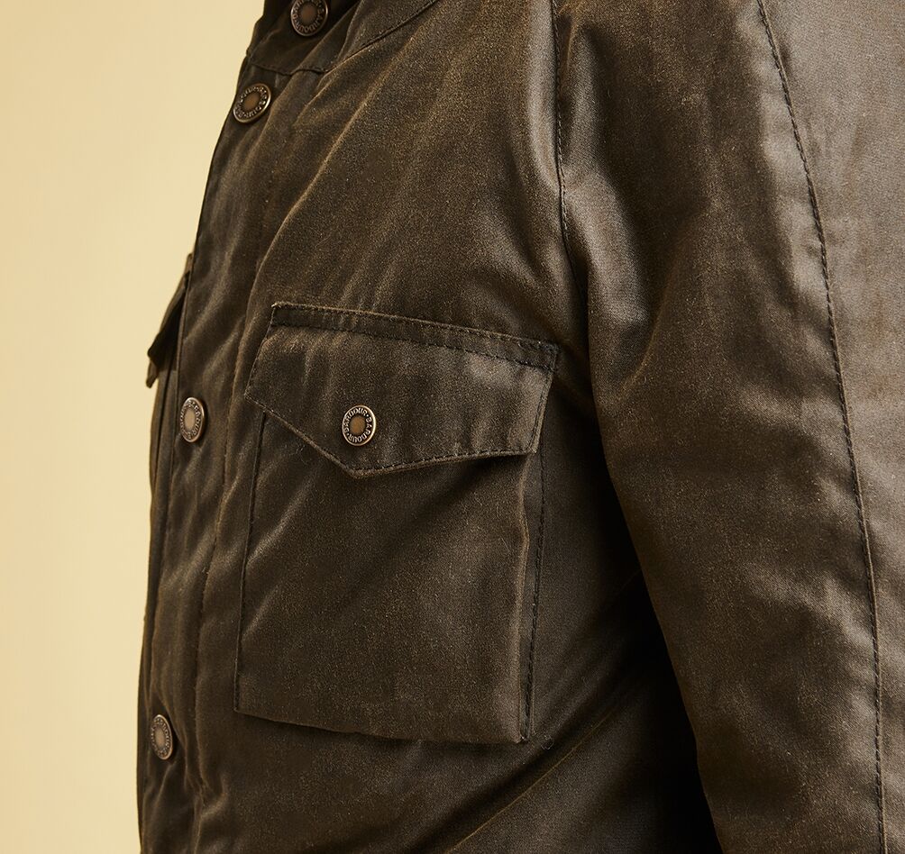 barbour coll waxed cotton jacket