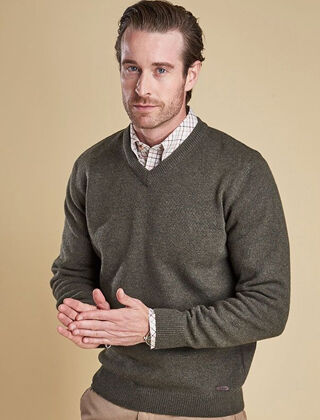 barbour nelson essential v neck jumper