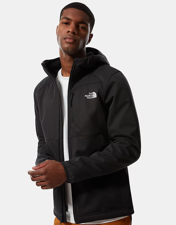 north face soft shell hooded jacket