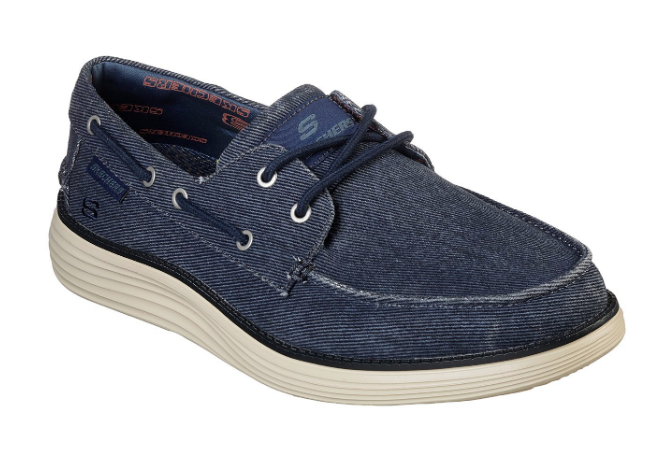 skechers boat shoes blue