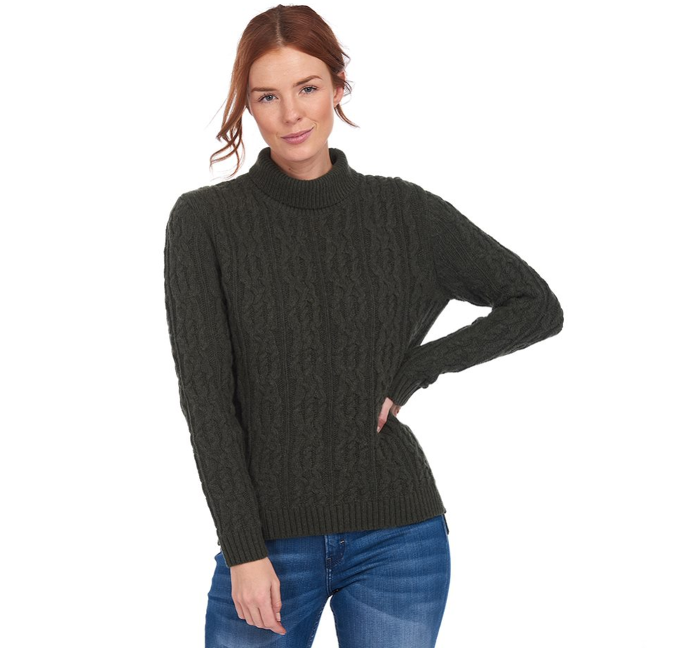 barbour cable knit jumper