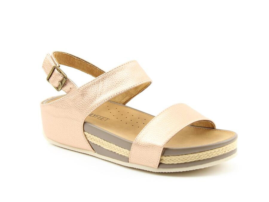 Heavenly Feet Vicky Sandals Rose Gold 
