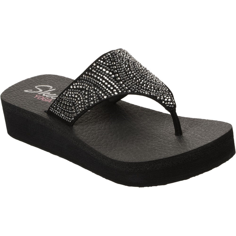 skechers toe post wedge sandal