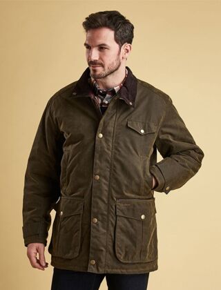Barbour Cole Waxed Jacket Olive | Griggs