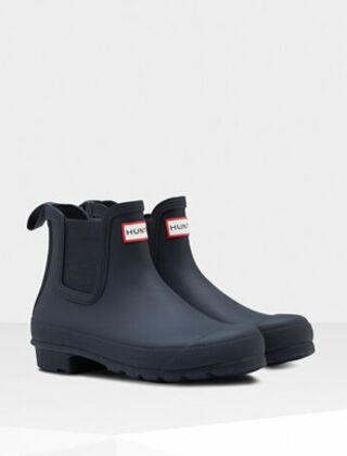 hunter chelsea boots navy