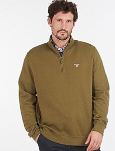 Barbour Bankside Half Zip Sweatshirt Dark Olive