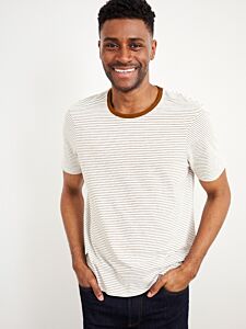 White Stuff Linwood Organic Stripe Tee Brown Multi