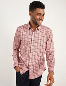 White Stuff Abstract Fern Print Shirt Light Pink