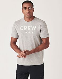 Crew Clothing Graphic T-Shirt Grey Marl