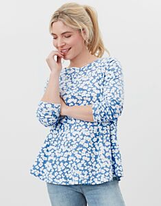 Joules Harbour Light Swing Top Blue Floral