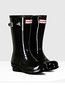 Hunter Kids Original Wellington Boots Gloss Black