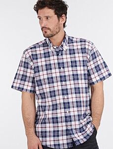 Barbour Linen Mix 6 Short Sleeve Regular Fit Shirt White