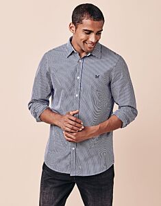 Crew Clothing Men's Classic Fit Micro Gingham Shirt Ultramarine