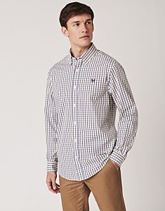 Crew Clothing Men's Classic Tattersall Shirt Sun Marine