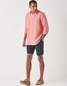 Crew Clothing Men's Classic Long Sleeve Shirt Bright Coral