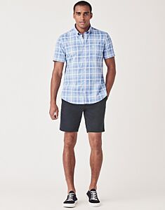 Crew Clothing Men's Damson Buffalo Shirt Amalfi Blue