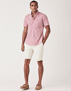 Crew Clothing Men's Ryebank Pop Check Shirt Pink