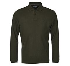 Barbour Long Sleeve Sports Polo Shirt Forest