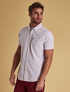 Barbour Seersucker 3 Short Sleeved Tailored Shirt Pink