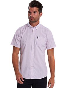 Barbour Seersucker 5 Short Sleeve Shirt Pink