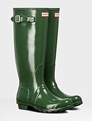 green gloss hunter boots