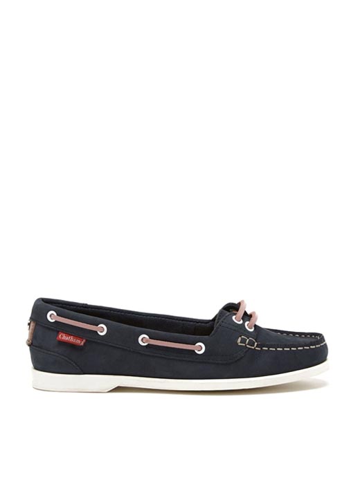 Chatham Harper Ladies Boat Shoe Navy/Pink