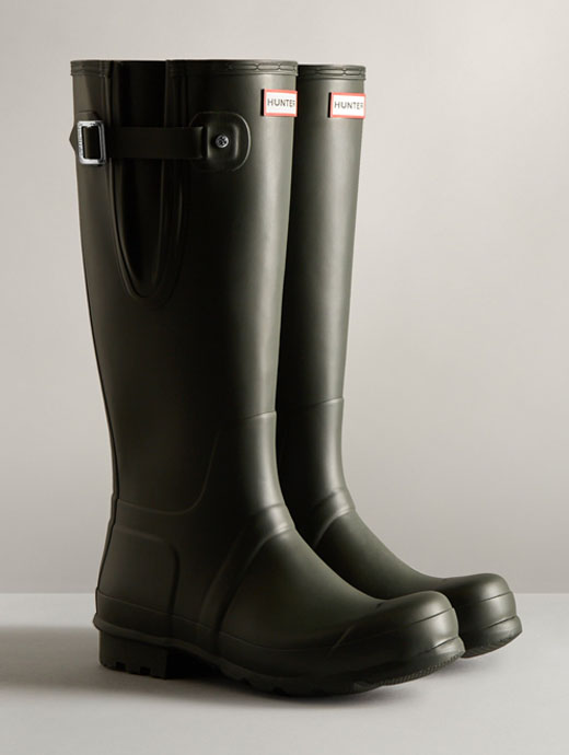 Mens Shoes Boots Wellington and rain boots HUNTER Rubber s Original Side Adjustable Wellingtons in Black for Men 