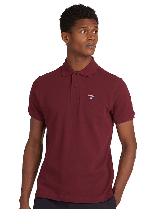 Barbour Tartan Pique Polo Shirt Ruby
