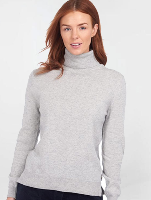 Barbour Pendle Roll Collar Sweater Pale 