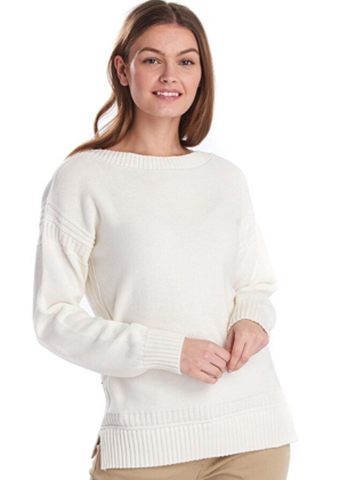 Barbour Sailboat Knit Sweater Off White 