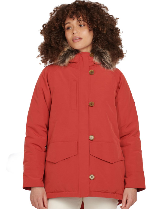 Barbour Warkworth Jacket Flame Red/Red Clay